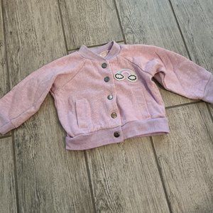 🏷 3/$15 or 5/$20 Baby Essentials snap button down sweater pink rainbow 18M